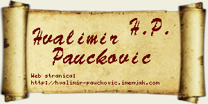 Hvalimir Paučković vizit kartica